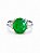Anel Prata925 Esmeralda Fusion Oval - Imagem 1