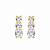 Brinco Moissanite Trio Gold Prata925 - Imagem 1