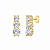 Brinco Moissanite Trio Gold Prata925 - Imagem 3