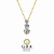 Colar Moissanite Trio Gold Prata925 - Imagem 1