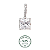 Pingente Crystal Quadradinho Prata925 - Imagem 1
