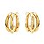 Brinco Argola Midi Tripla Gold Mistic - Imagem 1