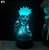 Luminária De Mesa Naruto Uzumaki Team 7 Com Claro Noturna 3D - Imagem 4