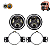 Par Farol Led Angel Eyes Vw Constellation Com Suporte Adaptação - Imagem 1