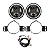 Par Farol Led Angel Eyes Vw Constellation Completo Com Suporte E chicotes - Imagem 3