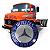 Emblema Auto Adesivo Mb Redondo Capô 1113 A 2213 Café - Imagem 3