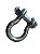 MOSQUETAO MANILHA CURVA ANILHA GANCHO PINO ALLOY 7/8 6,5 TON - Imagem 1