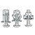 GRAMPOS REBITES DE EXPANSAO METAL KIT 10 UNIDADES M4X25MM - Imagem 1