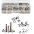 KIT 320 PARAFUSOS MAQUINA CRUZ PHILIPS CABEÇA PANELA INOX M3 - Imagem 1
