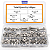 KIT 141 PARAFUSOS PORCAS SEXTAVADOS FLANGE FLANGEADO INOX M6 - Imagem 3