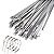KIT 100 ABRAÇADEIRAS INOX METAL METALICA ZIP TIE 4,6MMX300MM - Imagem 1