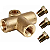 KIT CONECTOR T 3 VIAS 10mm 3/16 LATAO TUBO MANGUEIRA FREIO - Imagem 1