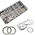 KIT 500 ARRUELAS ULTRA FINAS PLANA 0,2MM INOX m3 m4 m5 m6 m8 - Imagem 1