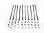 KIT 10 PARAFUSOS MEIA ROSCA PARCIAL SEXTAVADO INOX M6*150mm - Imagem 1