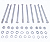 KIT 10 PARAFUSOS MEIA ROSCA PARCIAL SEXTAVADO INOX M6*120MM - Imagem 2