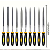 KIT 10 MINI FERRAMENTAS MADEIRA  AGULHA FORMAO AÇO CARBONO - Imagem 3
