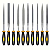 KIT 10 MINI FERRAMENTAS MADEIRA  AGULHA FORMAO AÇO CARBONO - Imagem 1