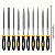 KIT 10 MINI FERRAMENTAS MADEIRA  AGULHA FORMAO AÇO CARBONO - Imagem 2