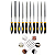 KIT 10 MINI FERRAMENTAS MADEIRA  AGULHA FORMAO AÇO CARBONO - Imagem 4
