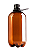 FRASCO 1 LITRO PET GROWLER ÂMBAR (PCO 28) com TAMPA & ALÇA - Imagem 1
