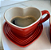 Caneca com Pires em Formato De Coração Vermelho 220ml - Le creuset - Imagem 2