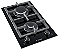 Cooktop domino á gás 30 cm, 2 queimadores profissionais a gás em alumínio pyral, semi-filo, Tecno -220V - Imagem 4