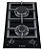 Cooktop domino á gás 30 cm, 2 queimadores profissionais a gás em alumínio pyral, semi-filo, Tecno -220V - Imagem 5
