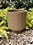 Vaso para flores e plantas Acabamento Bege Fosco 20,5 x 19 x 20,5 cm - Imagem 1