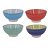 Conjunto de Bowls coloridos, em baixo relevo, 15 x 7,5cm - 4 pçs - Imagem 1