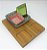 Petisqueira de cerâmica com bandeja de bambu - Kit 4 peças - Imagem 5