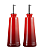 Conjunto Galheteiro Óleo e Vinagre de Cerâmica Vermelho - Le Creuset - Imagem 2