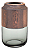 Vaso de vidro 24x x10x 10 cm- Cinza - Imagem 3