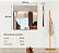 Espelho Spot de Cristal Liso com Moldura Laminada Mogno 125x125 cm Artimage | Casa de Lila - Imagem 3
