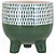 Cachepô Vaso Decorativo Planta Cerâmica 15x16x16cm Verde - Imagem 4
