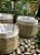 Conjunto com 3 peças de Cestos de Palha e Tecido - Imagem 2