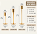 Kit Castiçais Decorativos em Metal – 3 Peças de Diferentes Alturas | Casa de Lila - Imagem 3