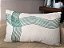 Almofada Linho Bege aplique Rami  Verde 35 x 52 cm - Imagem 1