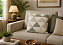 Almofada de Veludo com Bordado e Cordão Mescla Verde e Bege 52 x 52 cm – Elegância e Conforto na Decoração | Casa de Lila - Imagem 1