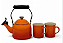 Kit Chaleira Demi com 2 canecas Seattle Laranja- Le Creuset - Imagem 2