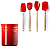 Porta Utensílios Le Creuset 1,1 L Vermelho com Kit 4 Peças Craft – Cerâmica Premium | Casa de Lila - Imagem 3