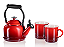 Kit Chaleira Demi com 2 canecas Seattle Vermelho - Le Creuset - Imagem 4