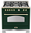 Fogão Lofra Dolcevita Verde, 5 Queimadores a Gás, Forno Elétrico 101 L com Grill, Piso e Embutir, 220V - Casa de Lila - Imagem 1