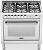 Fogão Tecno Professional 90 cm, 5 Queimadores a Gás e Forno Elétrico Ventilado - Casa de Lila - Imagem 10