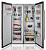 Refrigerador Tecno Vintage 122 cm, de piso e de embutir, All Freezer e All Refrigerator, 658 litros, preto fosco, puxadores em latão polido, 220V - Casa de Lila - Imagem 4