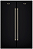 Refrigerador Tecno Vintage 122 cm, de piso e de embutir, All Freezer e All Refrigerator, 658 litros, preto fosco, puxadores em latão polido, 220V - Casa de Lila - Imagem 1