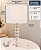 Abajur Clássico Bella com Base em Vidro Transparente e Cúpula Redonda de Tecido Branco, 75 cm | Casa de Lila - Imagem 5