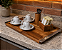 Bandeja Itaim em Madeira Teca e Metal – Elegância e Funcionalidade | Casa de Lila - Imagem 1