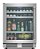 Frigobar de 136 litros Tecno Professional, abertura para Esquerda, 136 Litros, vidro triplo, temp. -2 à +18 °C, LED, Inox, Alarme -220V - Imagem 1