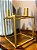 Castiçal Porta Velas de microtextura Dourado em Metal Nobre - Imagem 2