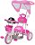 Triciclo Motoca Infantil Passeio com Empurrador Pedal Luz Som Capota Importway BW003 - Imagem 1